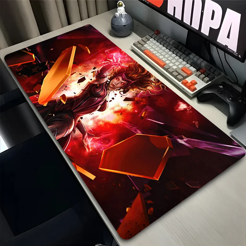 

Marvel Anime Woman Large Mousepads HD Printing Scarlet Witch Laptop Large Mouse Pad Office Keyboard Pads Gaming Gamer Table Mat