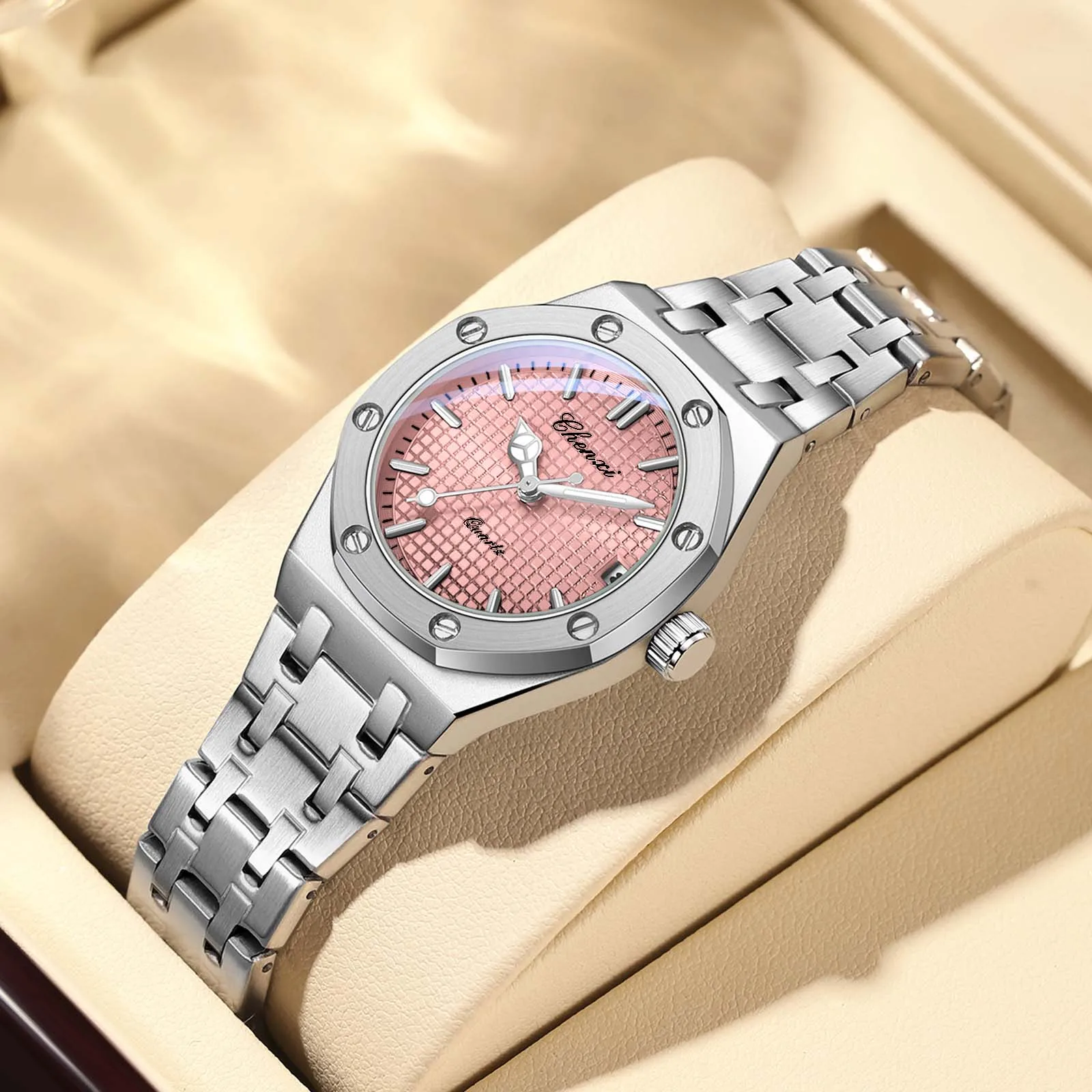 CHENXI  Woman Watch Fashionable Classic Wristwatch Waterproof Luminous Calendar Quartz Watches for Woman Relojes Para Damas
