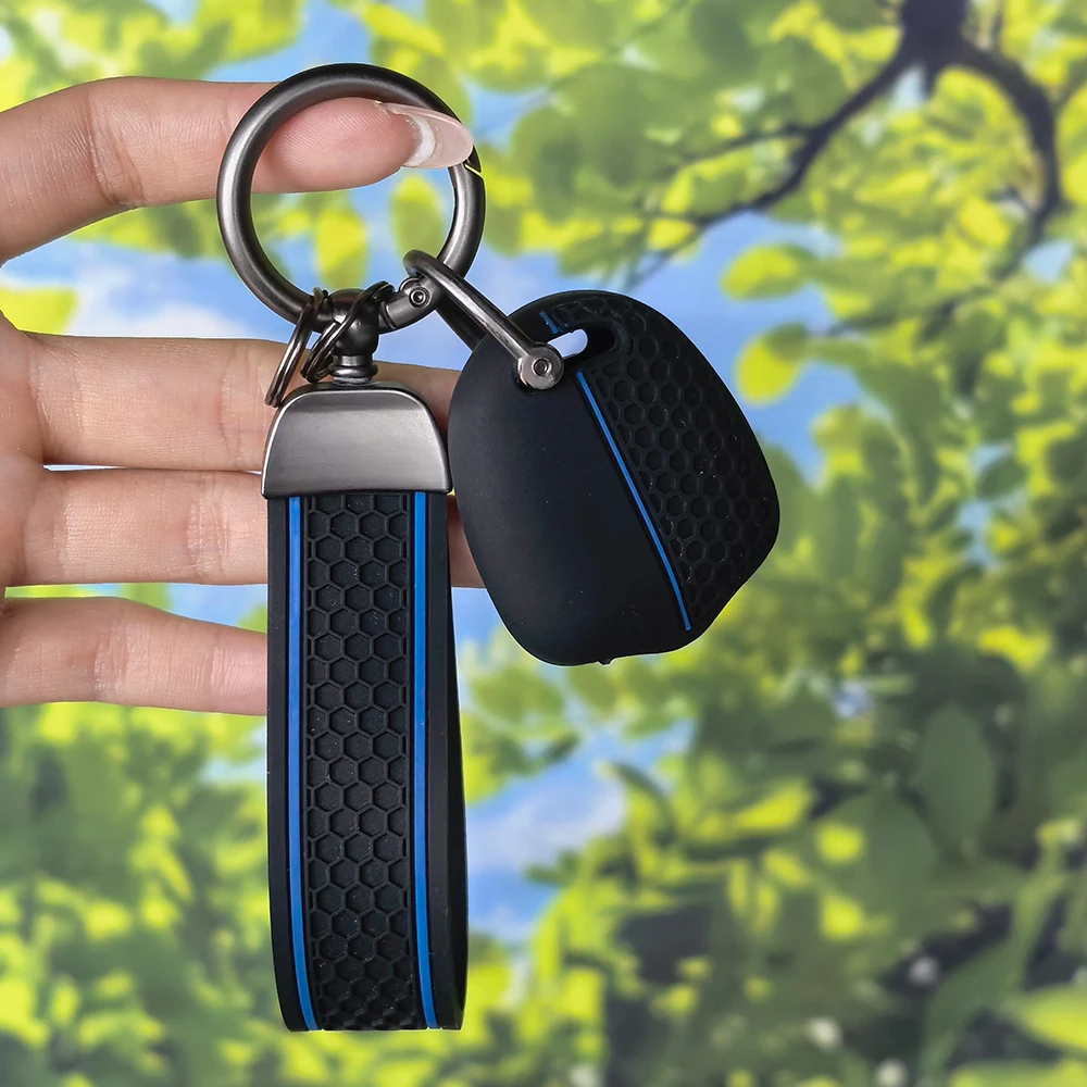 Comfort‑Grip Soft Silicone Key Holder with Keychain for Mitsubishi Lancer EX Pajero Triton Accurate Cutout Remote Fob Protector