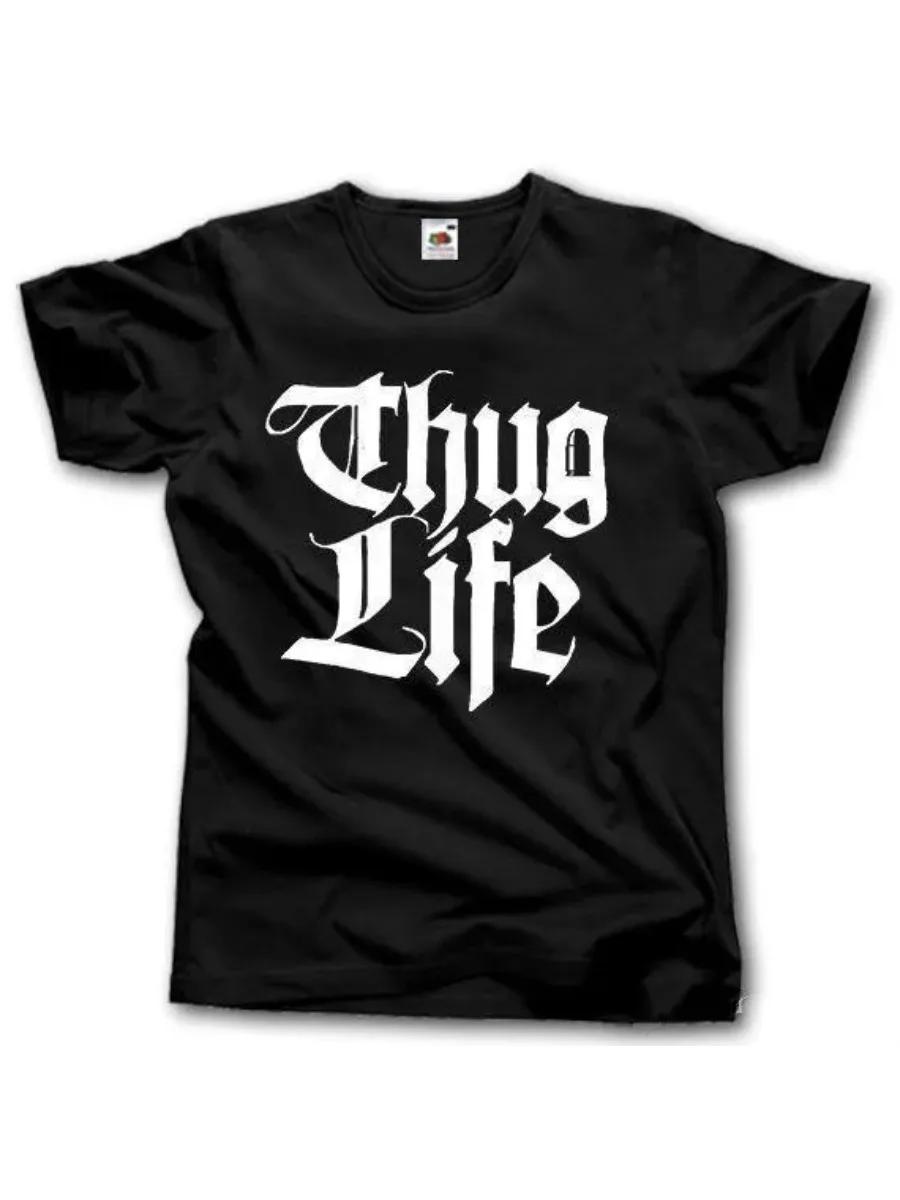 Simple Fashion Hip Hop Rap 2pac Tupac Thug Life T-Shirt. Summer Cotton Short Sleeve O-Neck Mens T Shirt New S-3XL