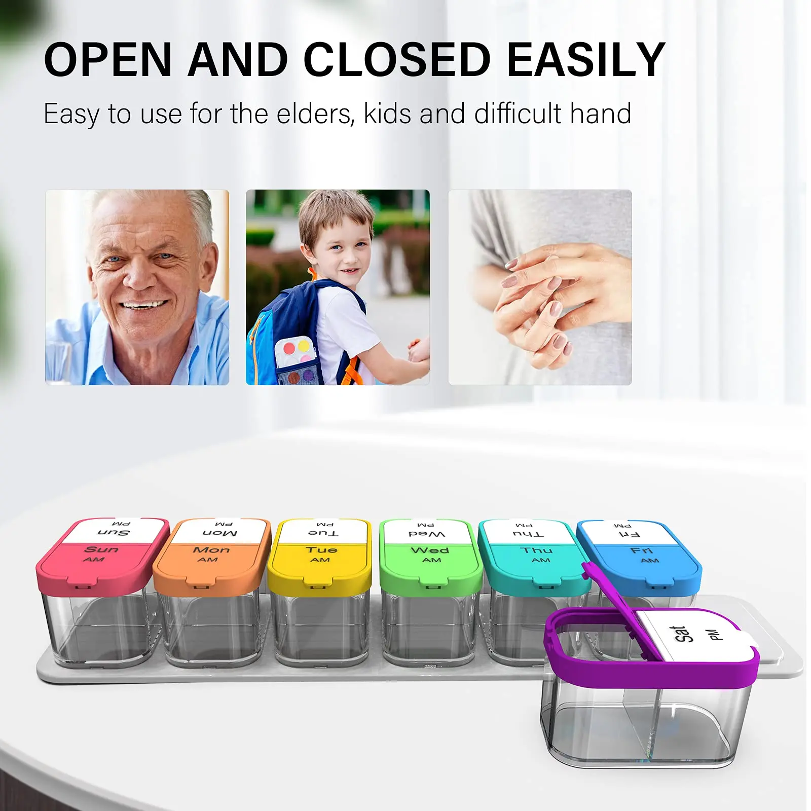 Extra Large Weekly Pill Organizer 2 Times A Day Box To Hold Daily Medicine Vitamin And Supplements For Patients Kids