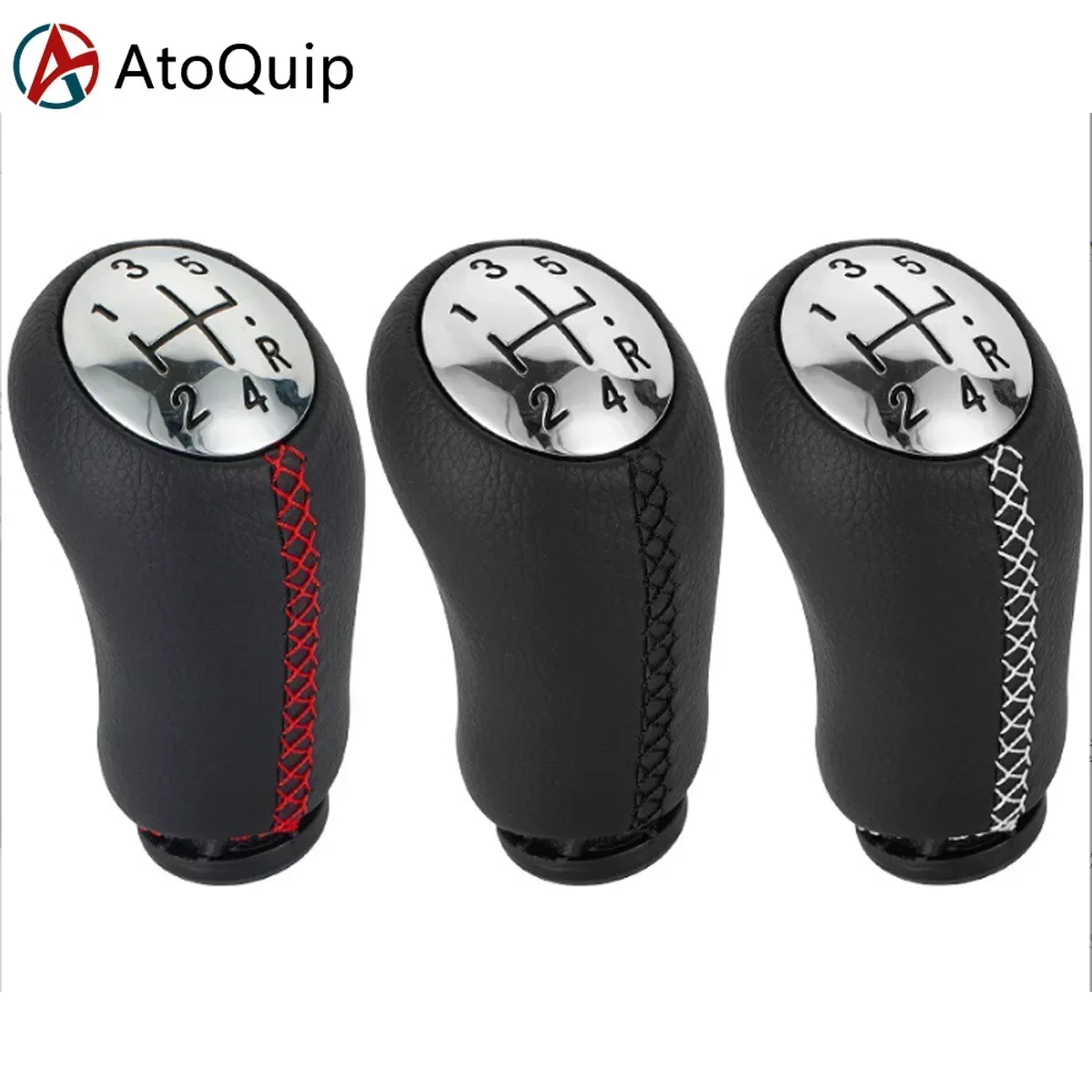 

Car Gear Lever 5-speed Manual Shift Knob PU Leather Black Compatible with Fit for Renault Car Gear Shift Lever Handle