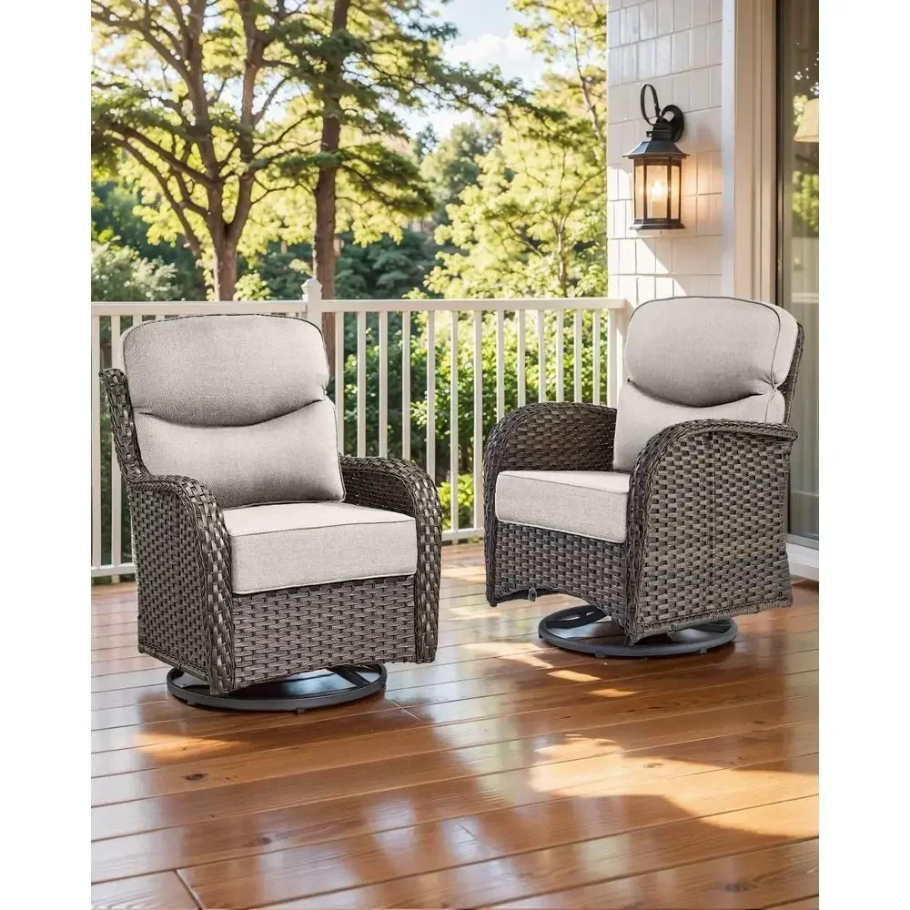 6-Inch Deep Seat Outdoor Cushion Set - Water-Repellent Replacement for Patio Furniture, Wicker, Rattan, Wood, Metal, Glider, Roc