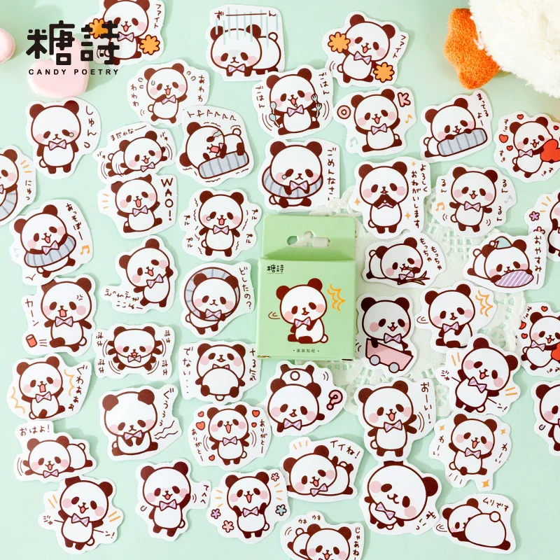 45 Pcs Panda Stickers Set Scrapbooking Stickers For Journal Planner Diy Crafts Scrapbooking Embelishment Diary