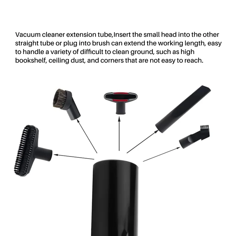 ABUD-عصا تمديد عالمية للحرفي المكنسة الكهربائية، 32 مم القطر الداخلي خرطوم مكنسة عصا بلاستيكية الأنابيب 12 قطعة