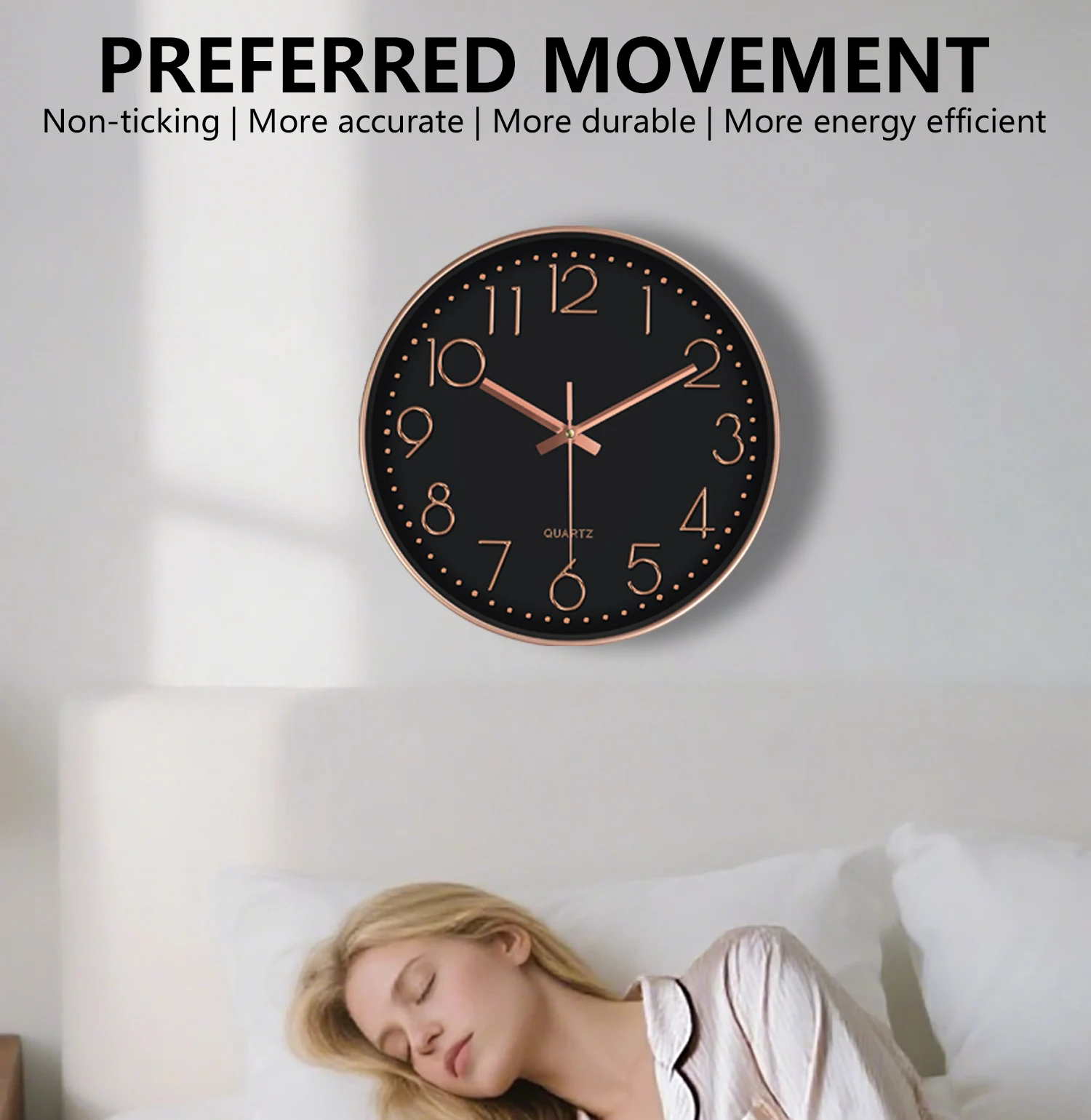 

10 Inch Silent Quartz Wall Clock Non-Ticking Sweep Movement Modern 3D Cube Design for Living Room Bedroom Home Decor