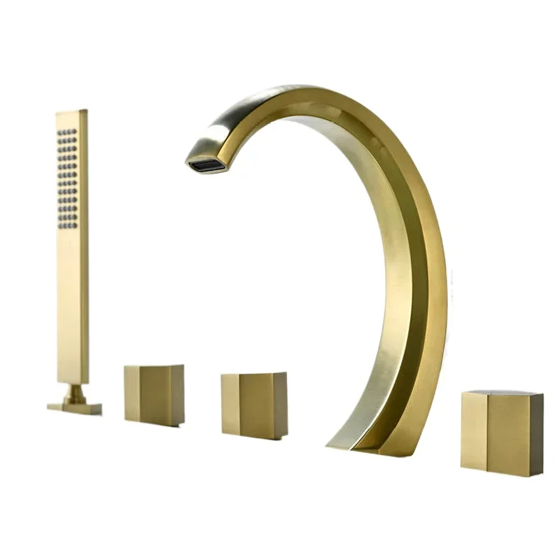 

All copper bathtub shower faucet Hotel Engineering B & B household bathtub side shower