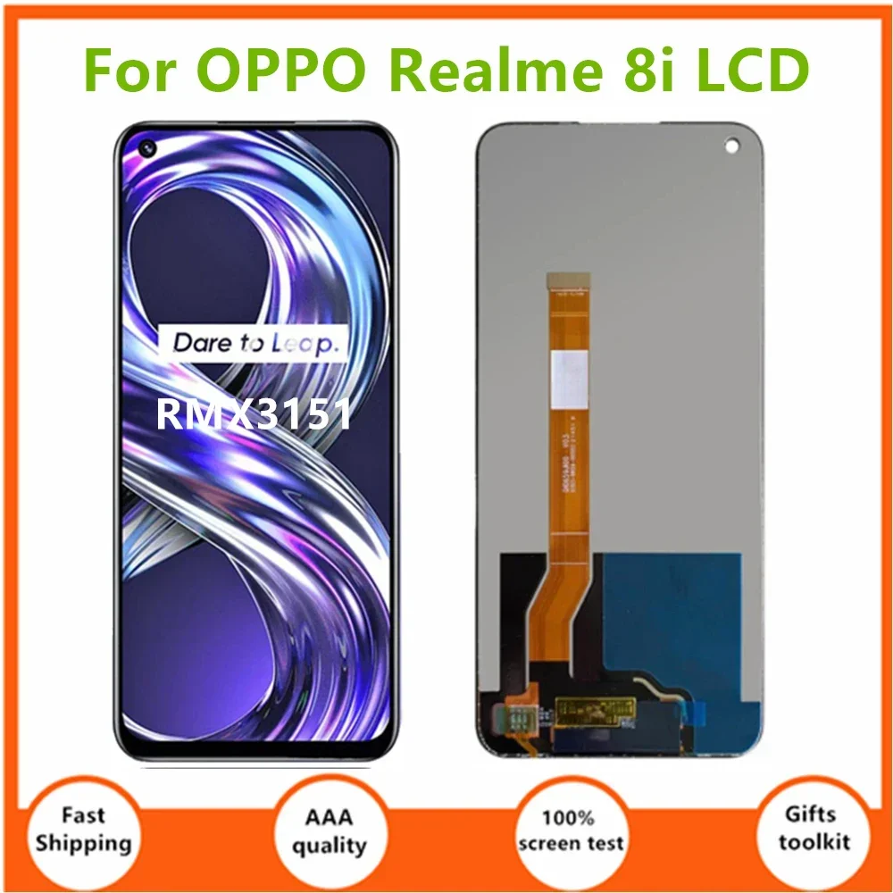 6.6'' For OPPO Realme 8i LCD Display  Touch Screen Digitizer Assembly  For Realme8i RMX3151 LCD Replacement