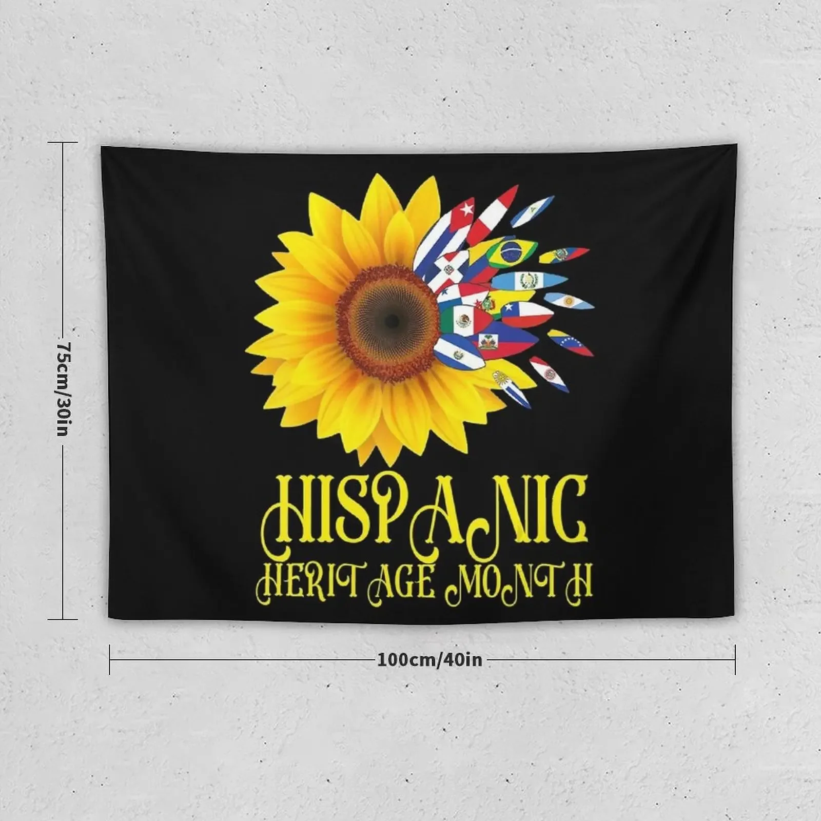 Hispanic Heritage Month Sunflower Hispanic Latino Americans Tapestry On The Wall Wall Hangings Decoration Tapestry