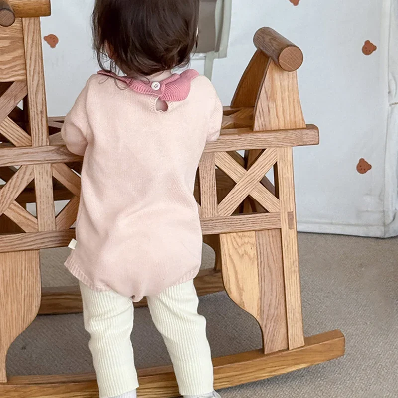 2026 ربيع جديد الرضع طفل الفتيات محبوك بذلة 0-3Yrs ملابس الأطفال الوليد الطفل بنات محبوك داخلية + السراويل 2 قطعة #6