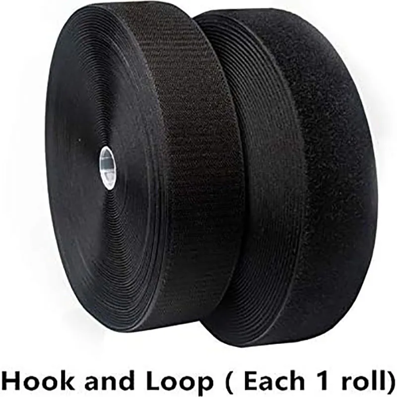 1/2/3/5Meters Sew on Hook and Loop Fastener Tape Non-Adhesive Back Nylon Strips Fabric Fastener Interlocking Tape DIY Sewing