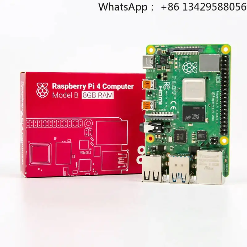 Newest Raspberry Pi 4 Model B 1GB 2GB 4GB 8GB RAM Original Made in UK Dual Display Output with Two Micro-HDMI Ports GPIO Header