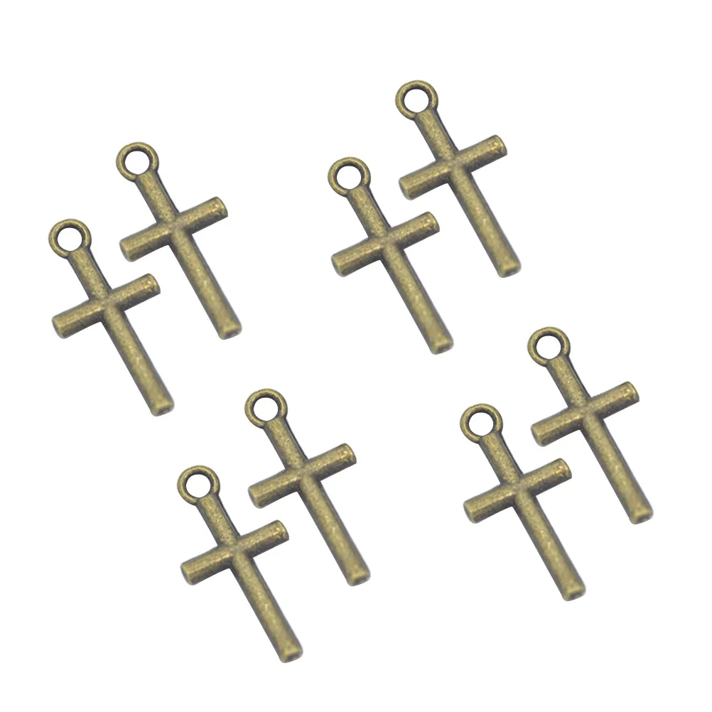 

100Pcs Alloy Cross Pendant DIY Jewelry Making Pendants Unique Necklace Charms Craft Supplies Brass Alloy Cross Pendant