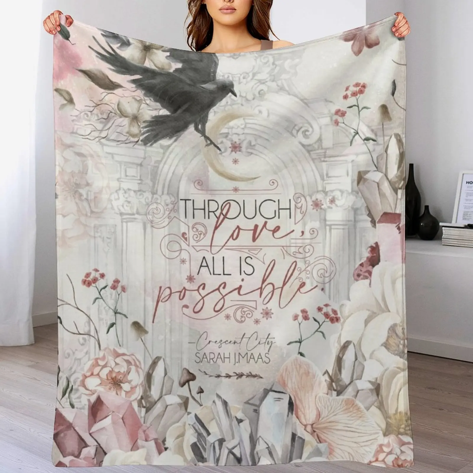 

Through Love Throw Blanket Cozy Home Blanket Gift for Christmas Holiday