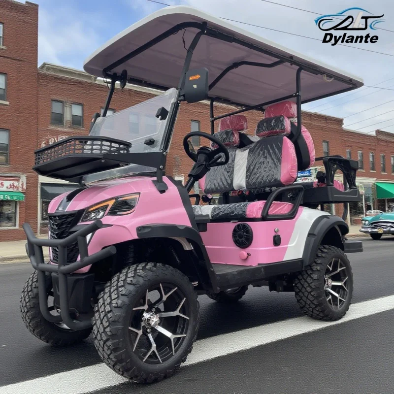 New Fashion Motorized 48V/72V Electric Golf Cart Street Legal 5000W/7000W Powerful Motor Golf Cart With Rear Cargo Box For Sale
