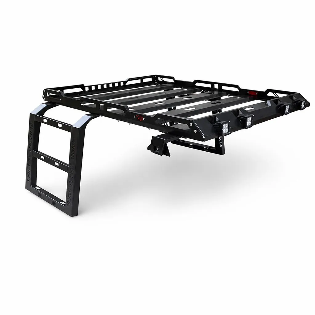 Heavy Duty Car Roof Rack with 2 Ladders for Jeep Wrangler JK JL 150-300kg Capacity Aluminum Steel Luggage Carrier
