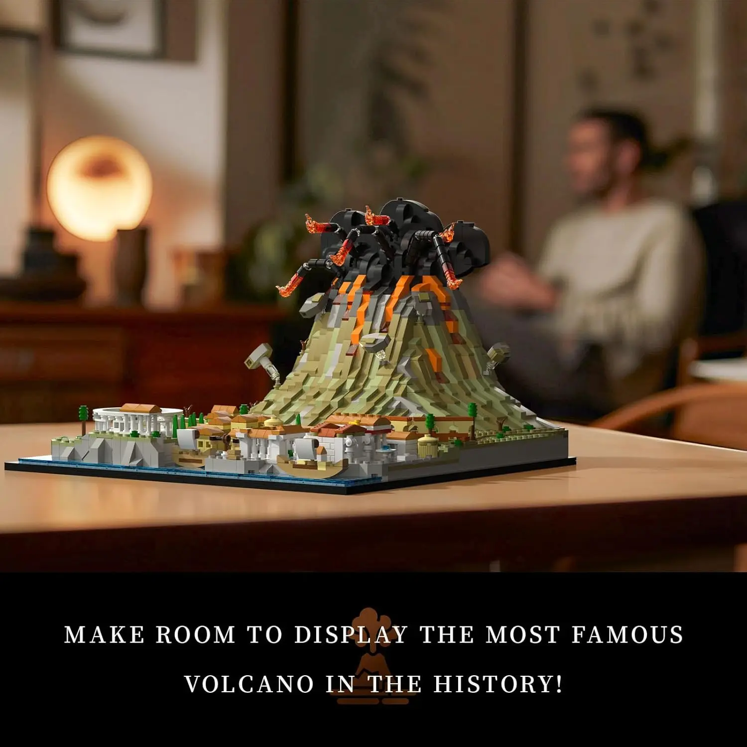 Architektura Starożytna Miasto Pompeje Zestaw do budowania; Wyspa Wesejowska Kolekcjonerski Zestaw Ekspozycyjny 2539 Elementów dla Dorosłych i Nastolatków; Comp