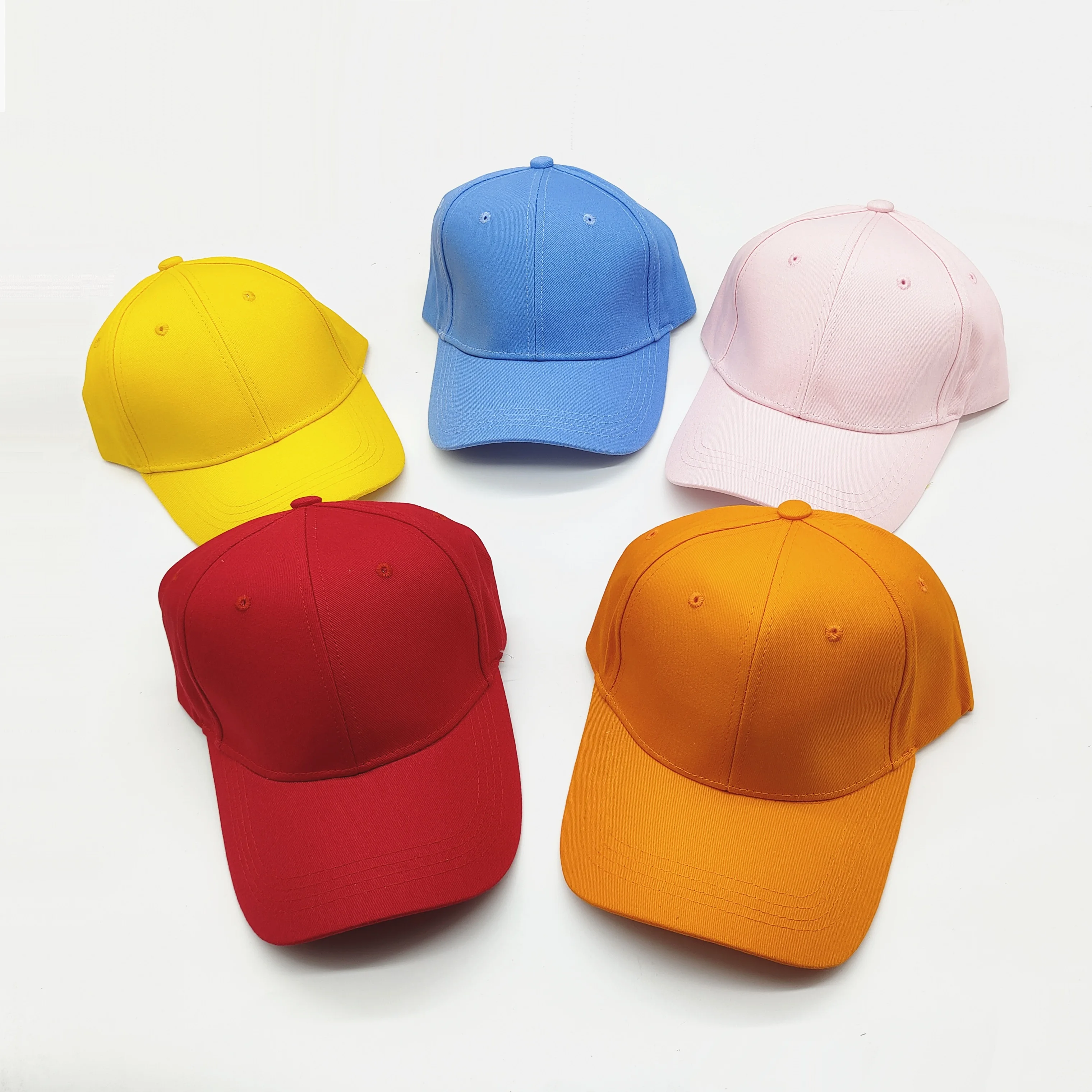 Korean version of six piece pure cotton light board baseball cap, simple and versatile duckbill hat, sunshade hat, travel hat