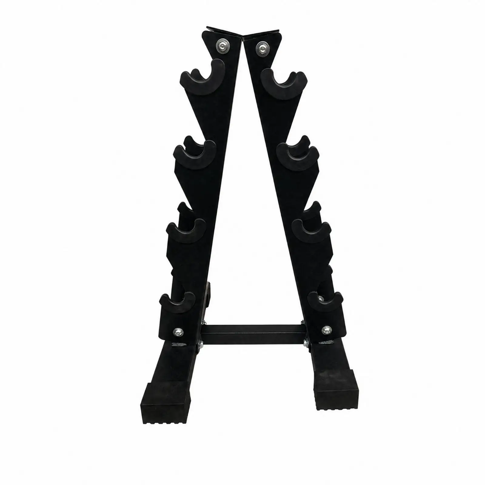 Triangle Dumbbell Rack Steel Weight Storage Stand with Rubber Feet for Home Gym Workout Studio Organization