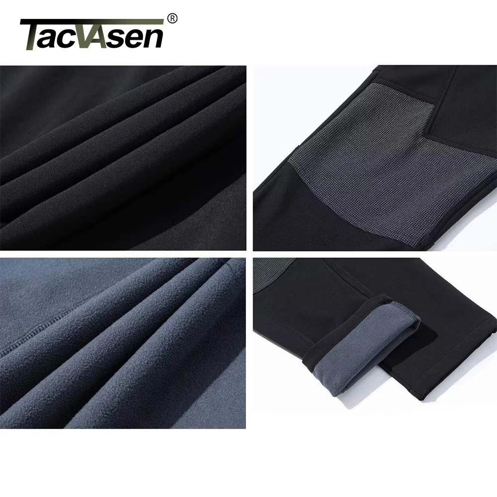 TACVASEN Winter Men‘s Hiking Pants Warm Thermal Fleece Lined Windproof Outdoors Working Fishing Camping Mountain Ski Pants