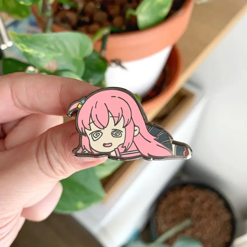 Lonely Guitar Girl Hard Enamel Pin