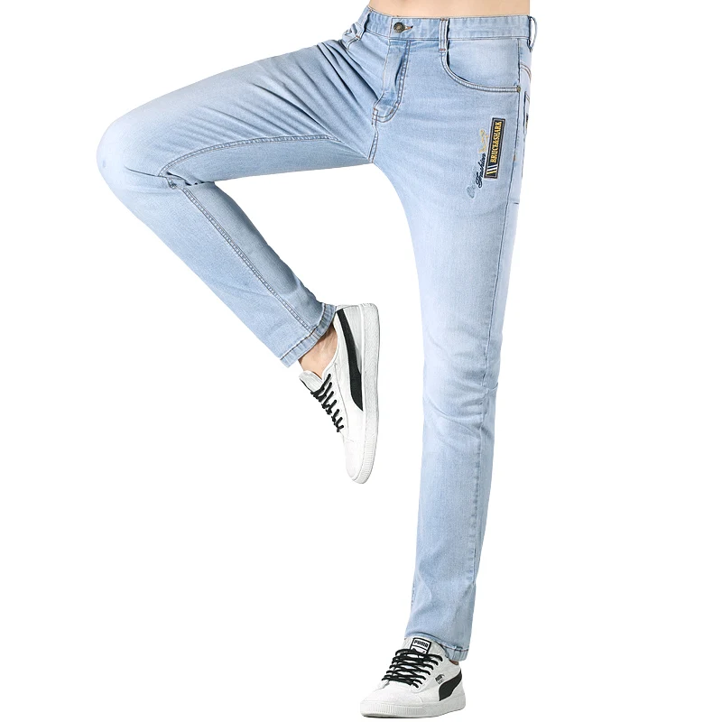 2023 New Summer Men's Jeans Thin Bruce&Shark Men's clothing Straight Leg Loose Style stretching korean fashion Jeans Big Size