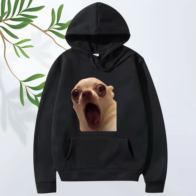 

funny dog meme Poster hoodie 2025 new men women fashion cool Long sleeve Sweatshirt with print Graphics oversized hoodie unisex