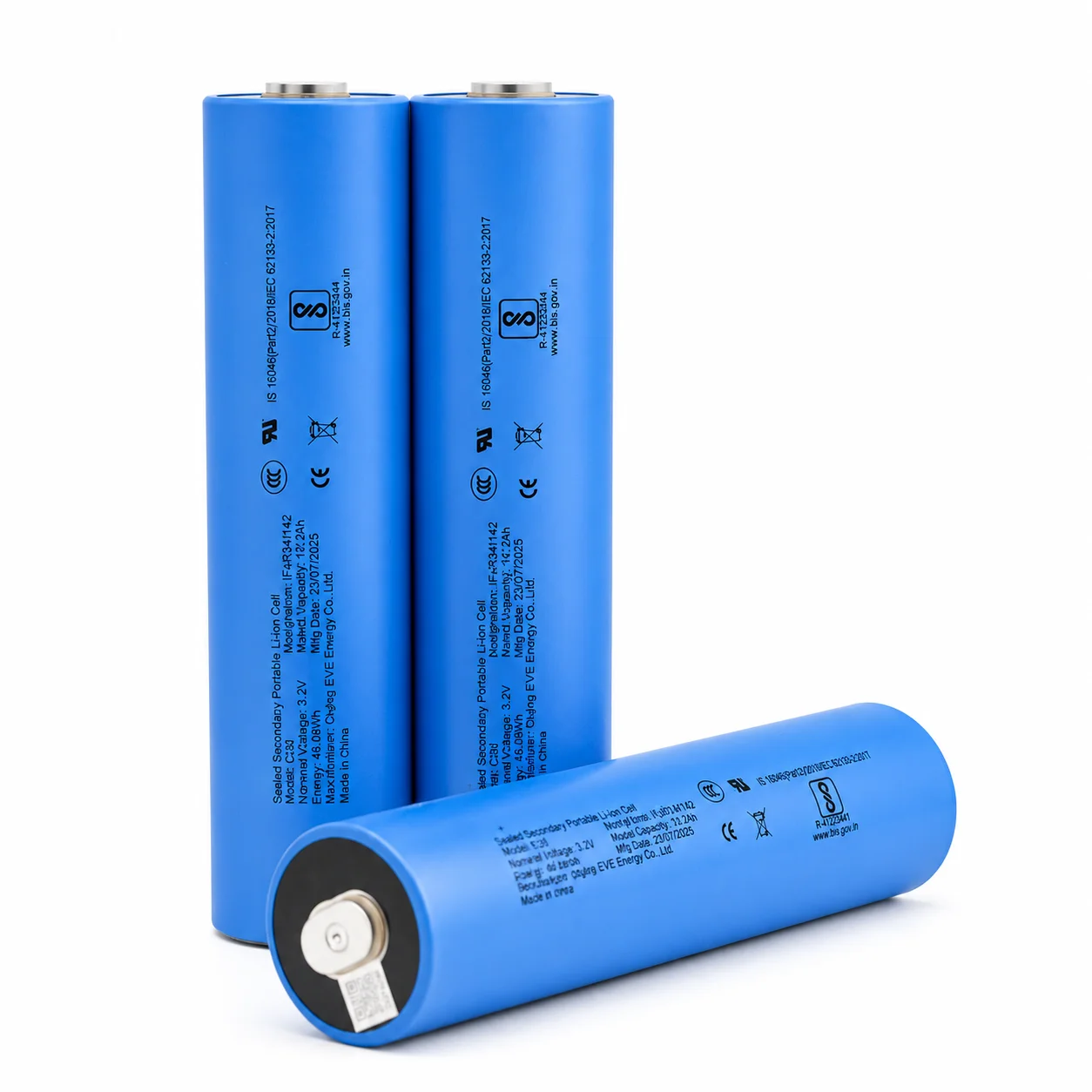 EVE Battery C33 3.2v 15Ah 15000mAh 4000 Cycles 33140 Lithium Battery Cylindrical Rechargeable LiFePO4 Battery