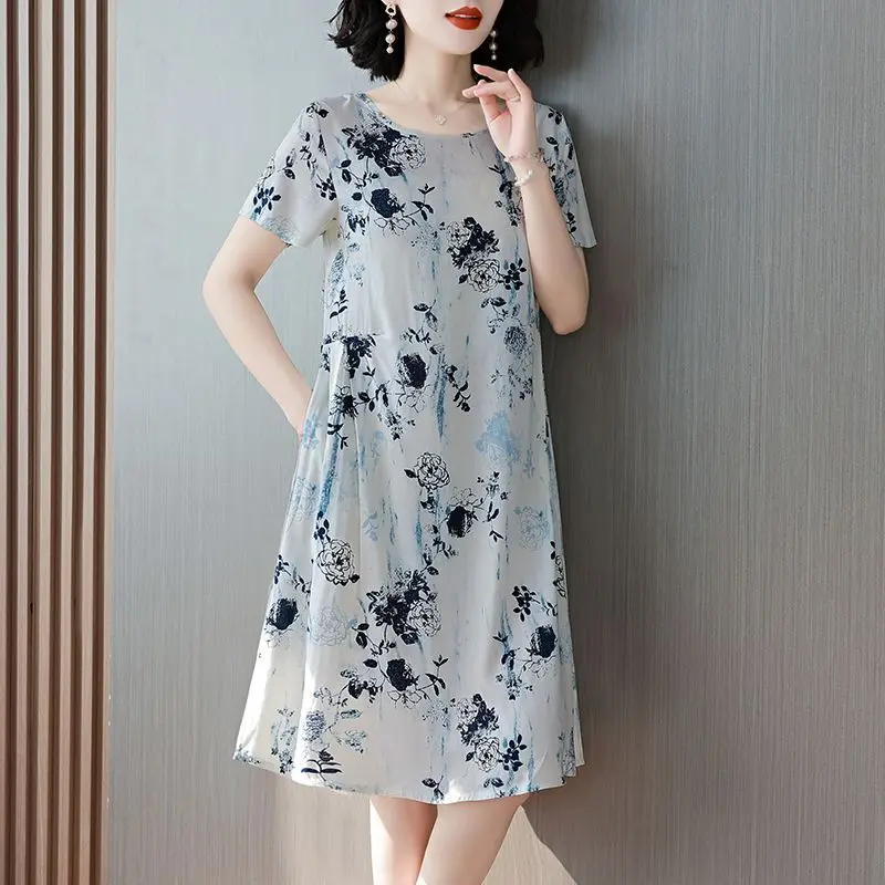 nasty gal embroidered dress Elena Paisley Print Midi Dress- Green, Modest Loose Fit Dress Small / Green main image 1
