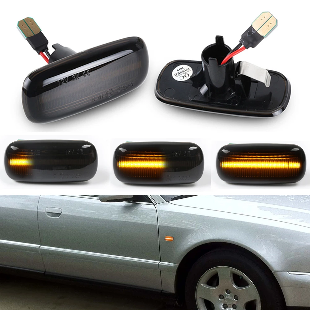 

Dynamic Led Side Marker Turn Signal Light For Audi A2 A3 8L 1995-2000 A4 B5 A6 4B C5 A8 4D 98-06 TT 8N Sequential Blinker Lights