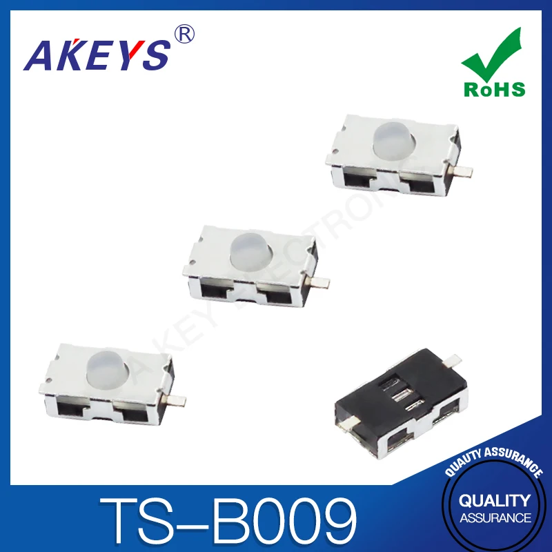 10pcs TS-B009 patch vertical light Touch 2-pin 3 * 6 vertical Paste switch white head button small shaver