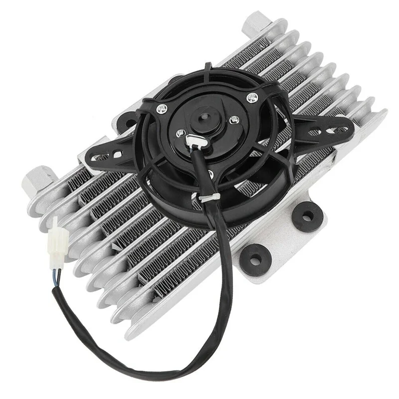 

Motorcycle Engine Oil Cooler Fan Cooling Radiator Aluminum 125Ml Universal For Motorcycle Dirt Bike ATV