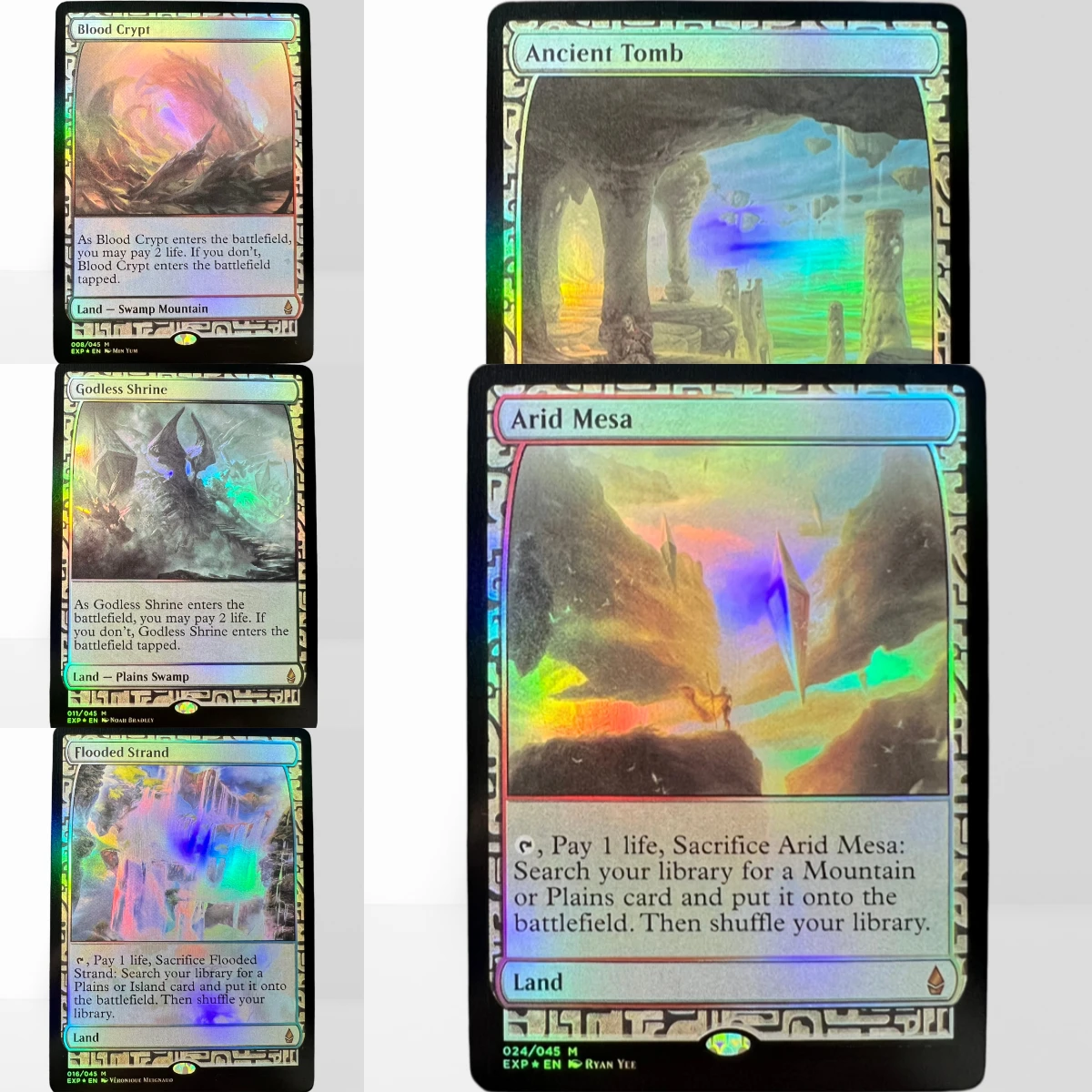 EXP FOIL-1 TCG Proxy Mágico Blood Crypt Breeding Pool Cinder Glade Fetid Heath Graven Cairns Horizon Canopy German Black Core