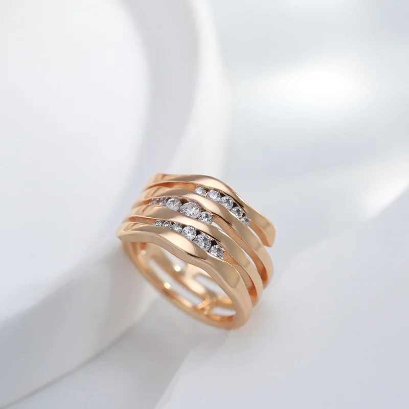 18K Multi rose Gold Ring for Women Natural  Diamond with Diamond Jewelry Anillos De Bizuteria Anillos Mujer Gemstone Rings Box