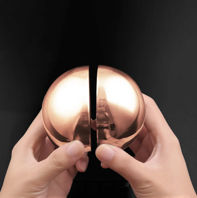 Thick 1.0mm 304 Stainless Steel Rose Gold  Decorative Hemisphere Home Hotel Shopping Mall Park Square Bar Decorative Half Ball