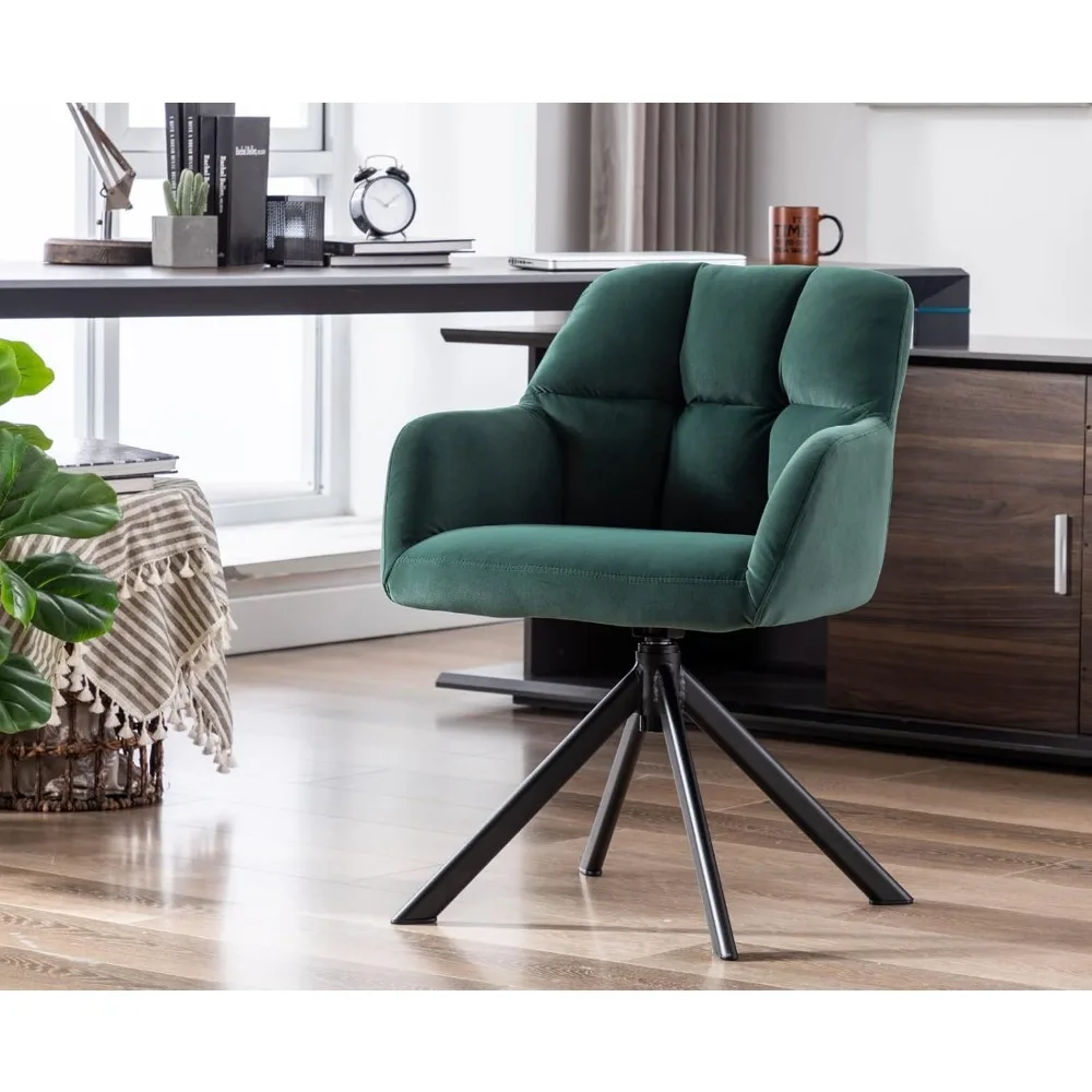 

Удобный бархатный настольный стул, современный компьютерный стул без колес, вращающийся акцентный стул