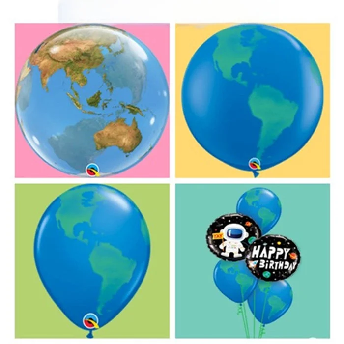 Globo de Cumpleaños Qualatex Astronauta Cohete Temática 'Roam Earth' Suministros para Fiestas Decoración Regalo Globos