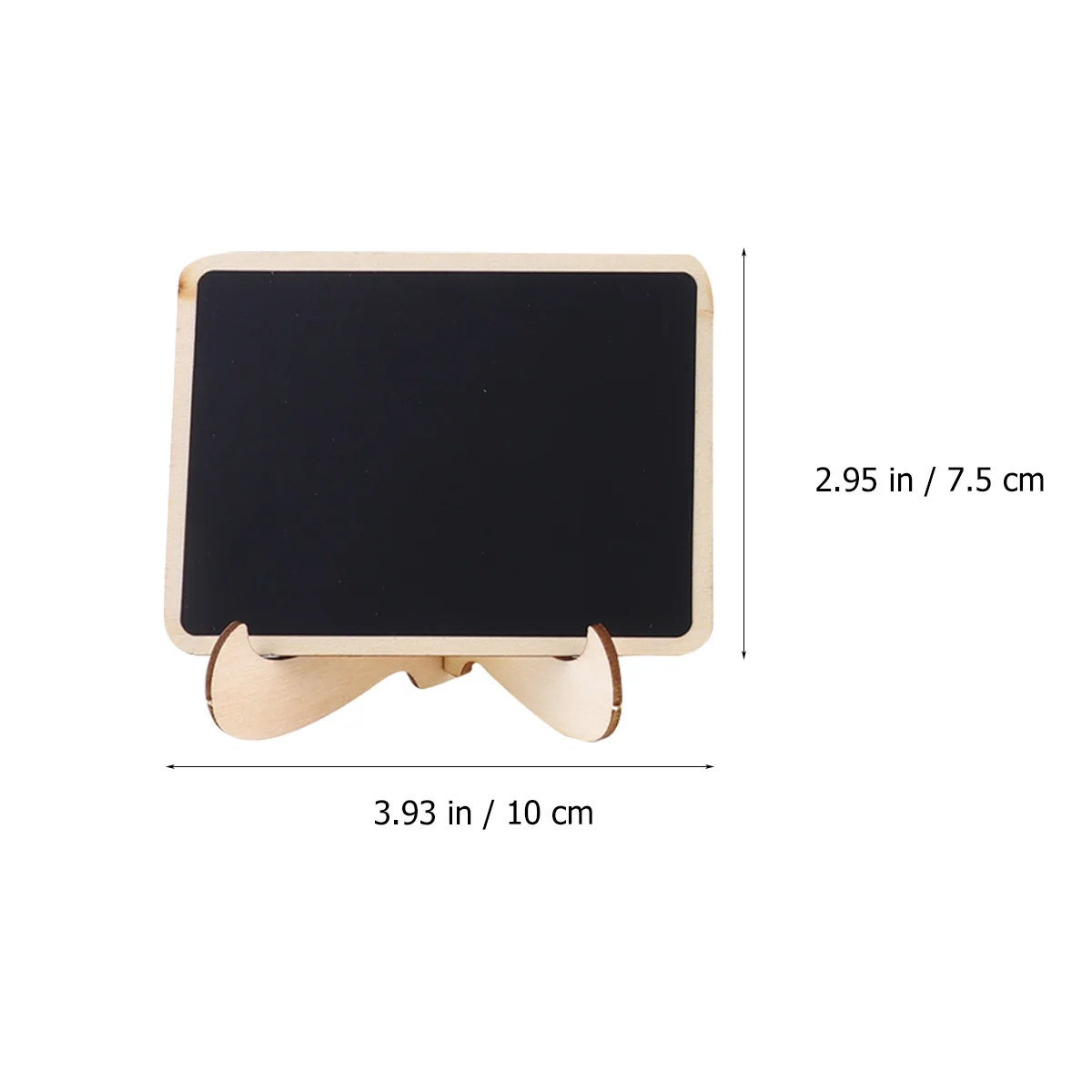 

Small Blackboard Wooden Message Board for Price Display and Photo Props Minimalist Wall Organizer with Square Clip Herringbone