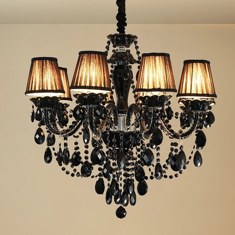 Vintage Wooden Candlestick Chandelier Black Wood Hanging Chandeliers For Dining Room Kitchen Restaurants Bedroom Living Room
