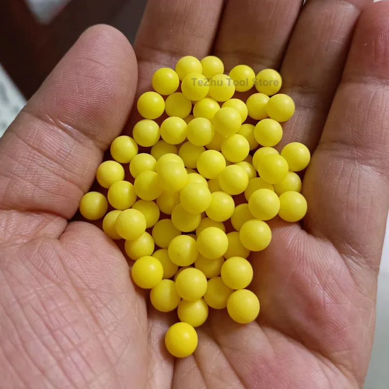 Yellow Precision Polypropylene PP Solid Plastic Ball Diameter 6/9.525/14.5/20/22.225/25.4mm Floating Plastic Ball
