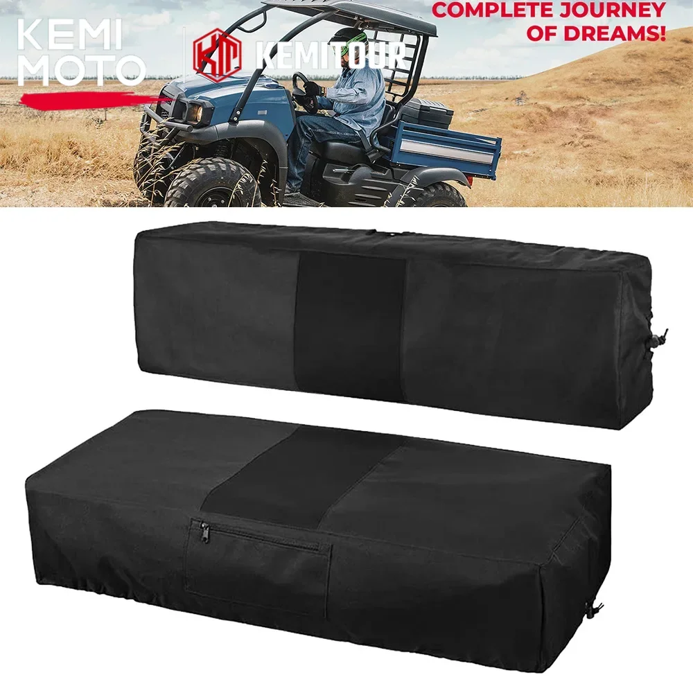 UTV Bench Seat Cover Compatible with Kawasaki Mule 600 610 4x4 XC 2005-2016 Mule SX 2017-2023 Black UTV Seat Cover Accessories