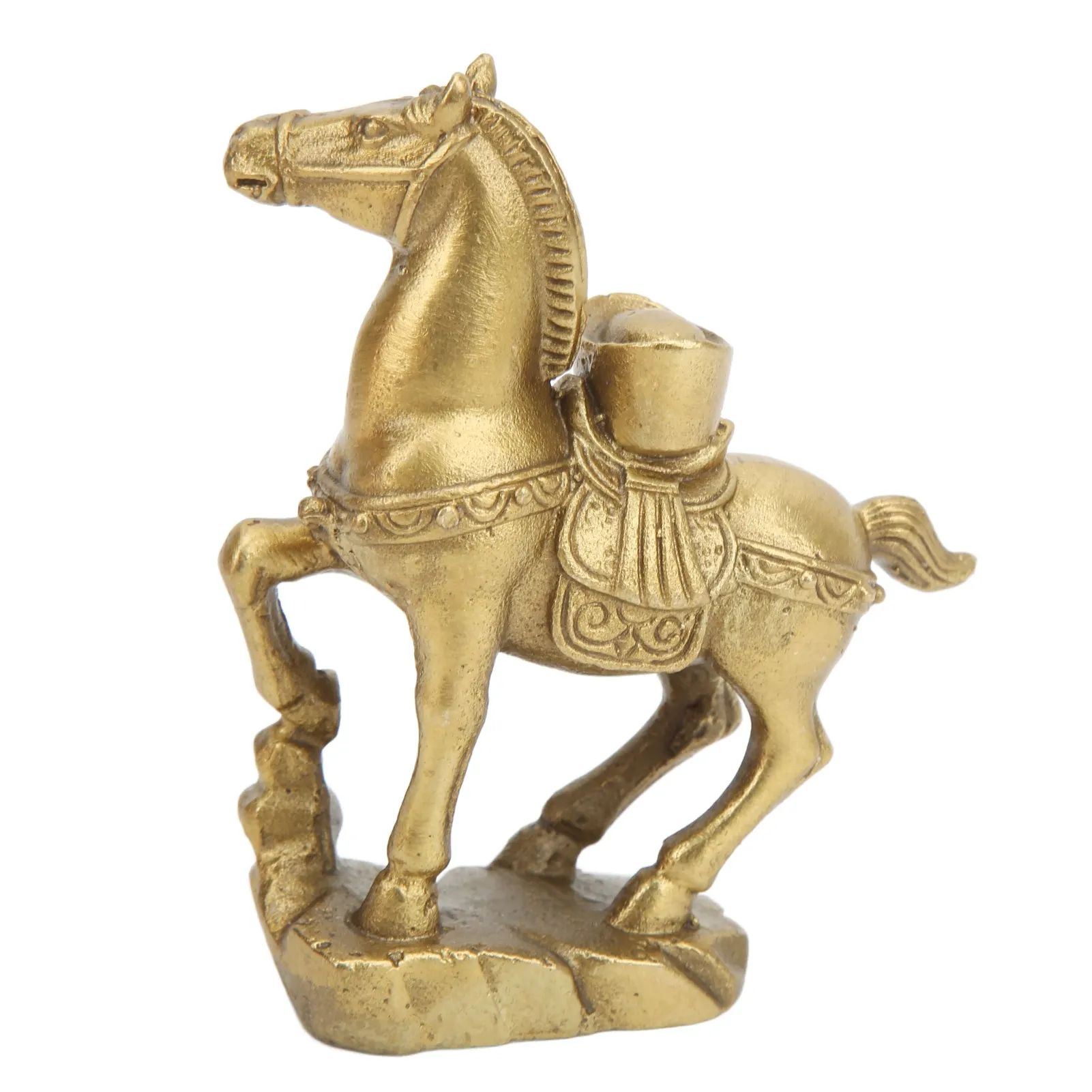 

Horse Statue HandCrafted Wealth Symbolize Standing Horses Statues Real Look Brass Horse Sculpture For Desktop Decoration