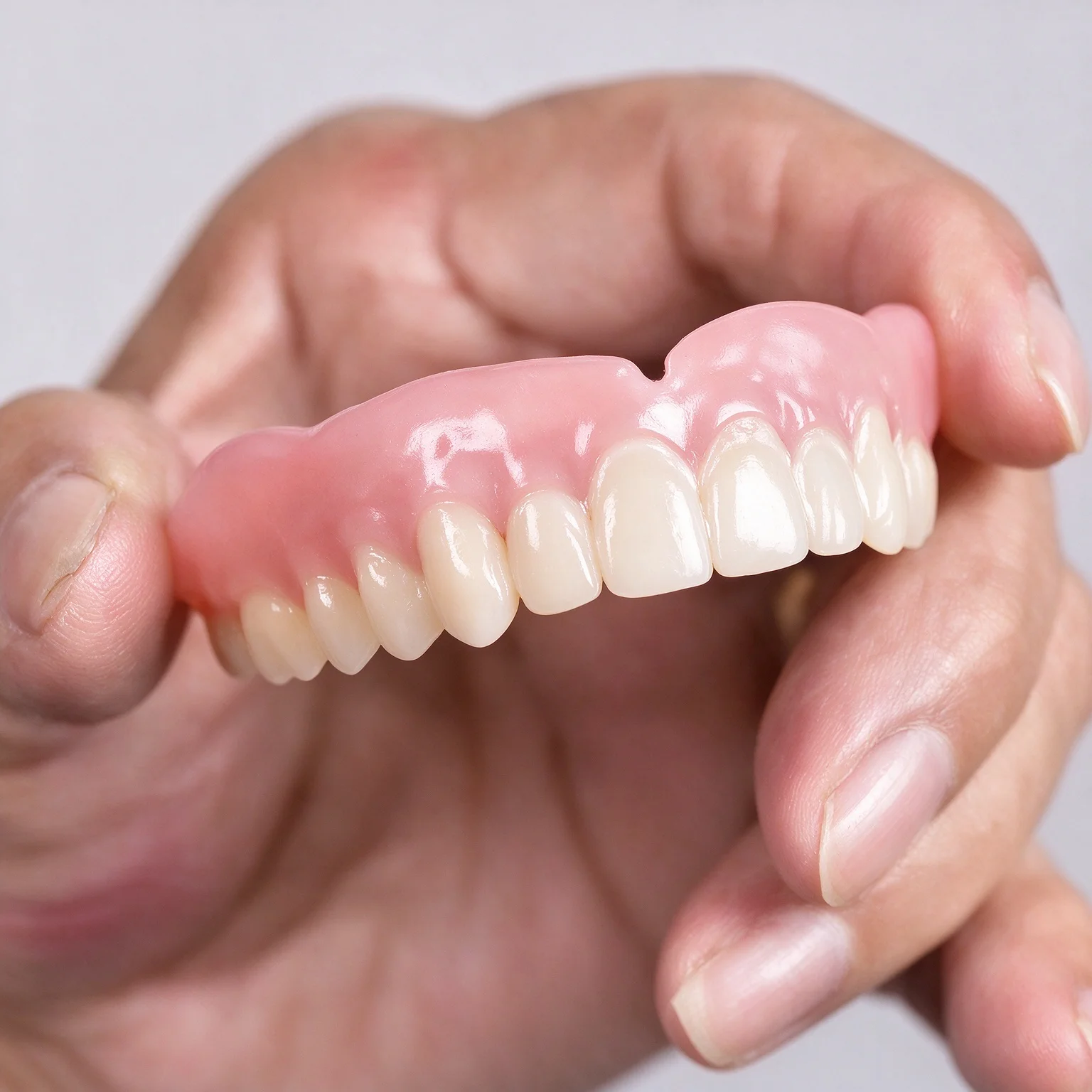 Complete Denture Care Kit Upper and Lower False Teeth Set with Storage Case Denture Brush Cleaning Accessories Daily Oral Care