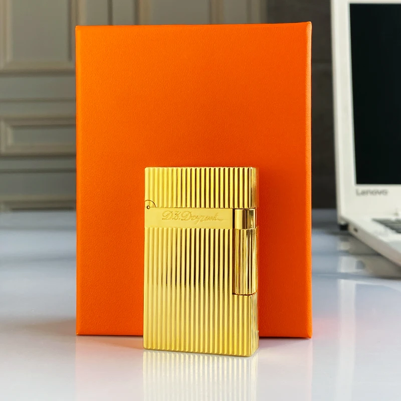 Commemorative Edition Luxury Butane Lighter Single & Double Flame Ping Sound Natural Paint Cigarette Smoker 16023