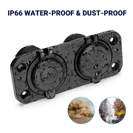 Dual QC 3.0 รถ USB Charger ซ็อกเก็ตสวิทช์สัมผัสไฟแช็ก SOCKET Diverter กันน้ําซ็อกเก็ตอะแดปเตอร์รถ