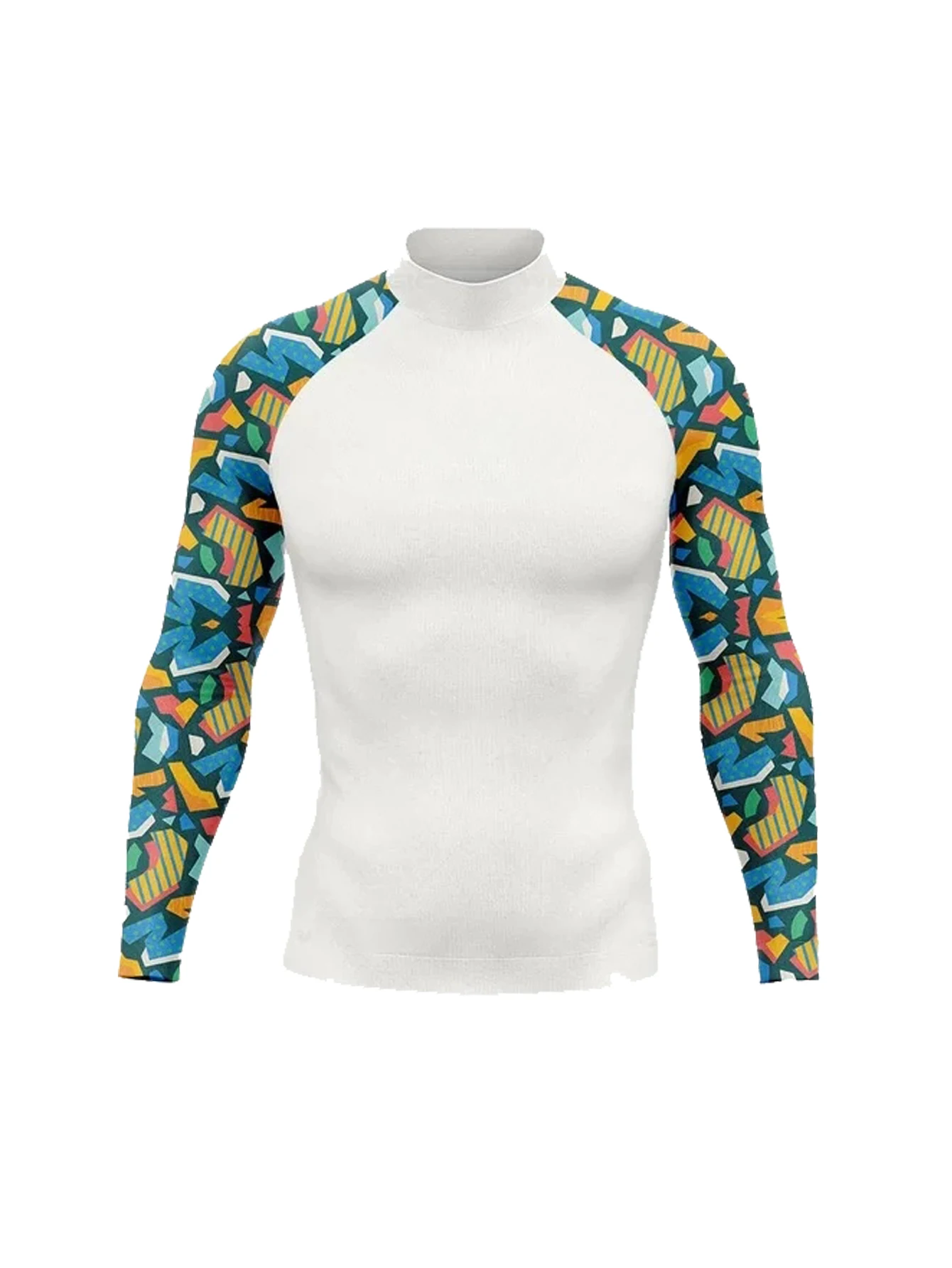 Long Sleeve Surfing Swimming T-shirt Beach Sun Protection Swimwear Rash Guard Surfing Diving Swimsuit Tights Shirt for Men