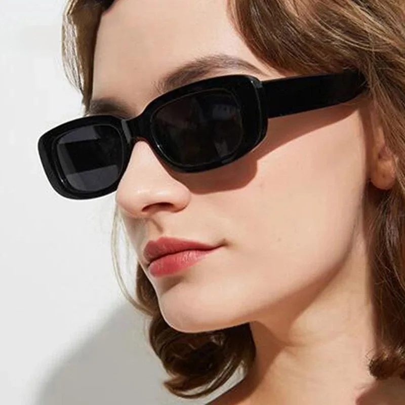 

Vintage Small Frame Square Sunglasses for Women Men Retro Narrow Rectangle UV400 Protection Sun Glasses