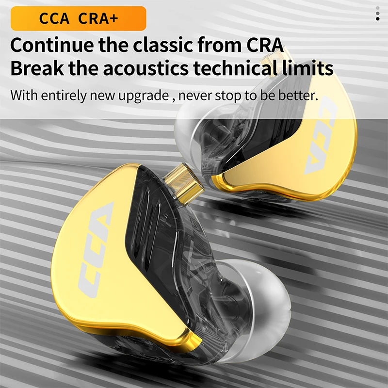 CCA CRA+newly upgraded high-end HIFI dynamic coil simple design in ear sports noise cancelling wired headphones