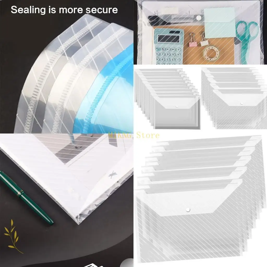 

Waterproof Plastic Document Wallet Holders For A4 Papers With Secure Closure File Organizers For School Office Use best sale