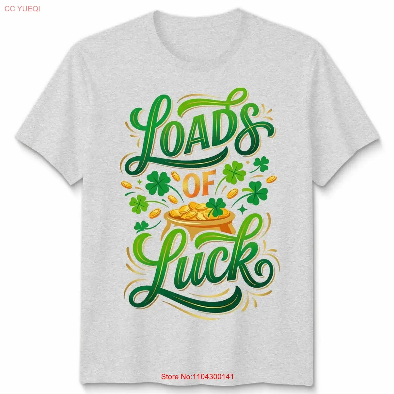Loads Of Luck St Patricks Day Holidays Mens T Shirt Womens long or short sleeves vintage Washed homme Stylish Versatile